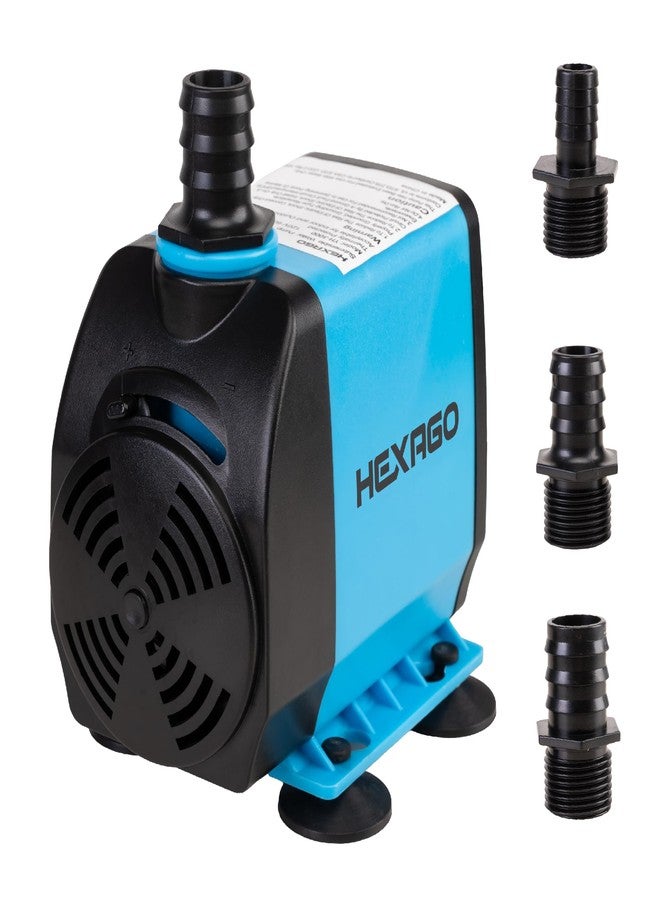 Hexago 800 GPH Submersible Pump, Ultra Quiet Water Fountain Pump with 10FT High Lift, 6FT Power Cord, 3 Nozzles, Durable Water Pump for Aquarium, Statuary, Hydroponics, Fish Tank and Pond Fountains - Image 1